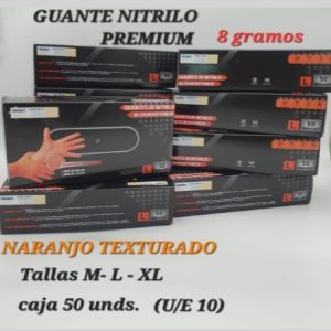 Guante Nitrilo Texturado Premium 8Gr. Pack 10 Unds. tallas S- M- L- XL