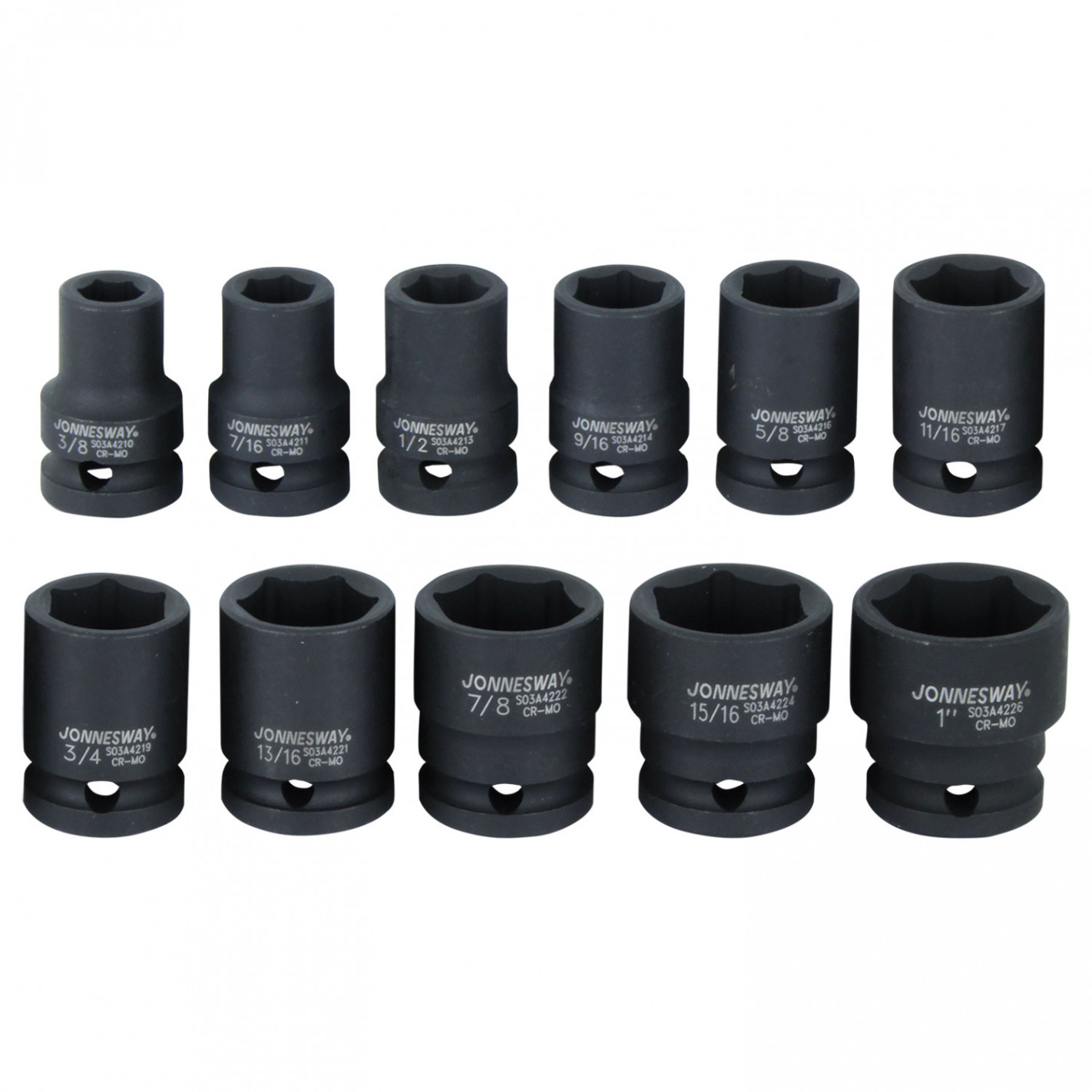 Caja de dados de impacto 1/2" 11 piezas JONNESWAY